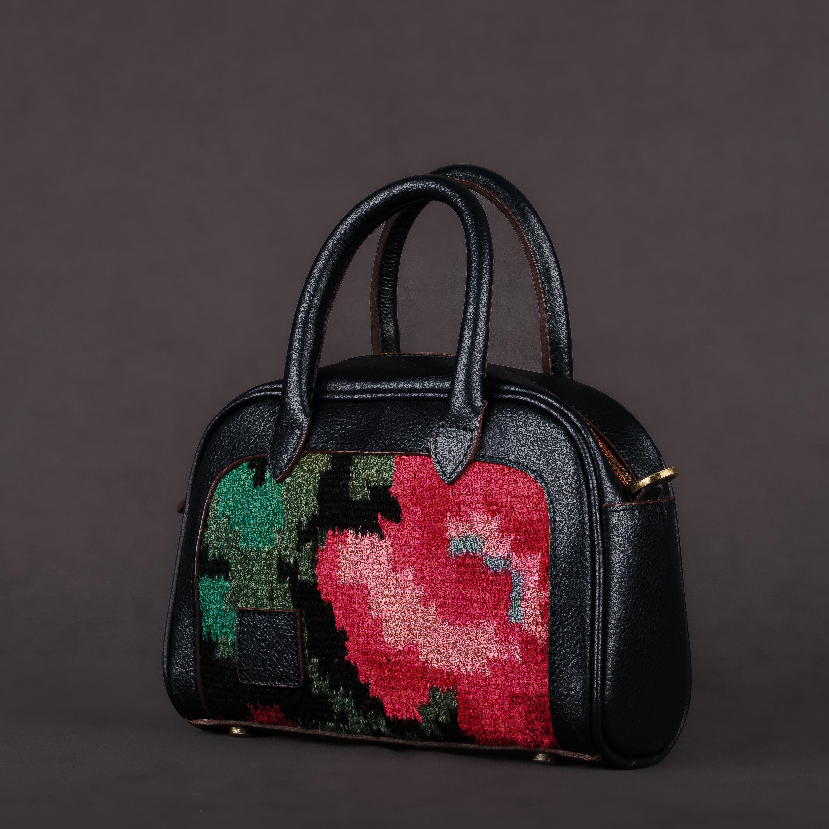 Night TheNonaStore El Yapımı Antika Kilim Çanta, Boho Mini Tote Çanta