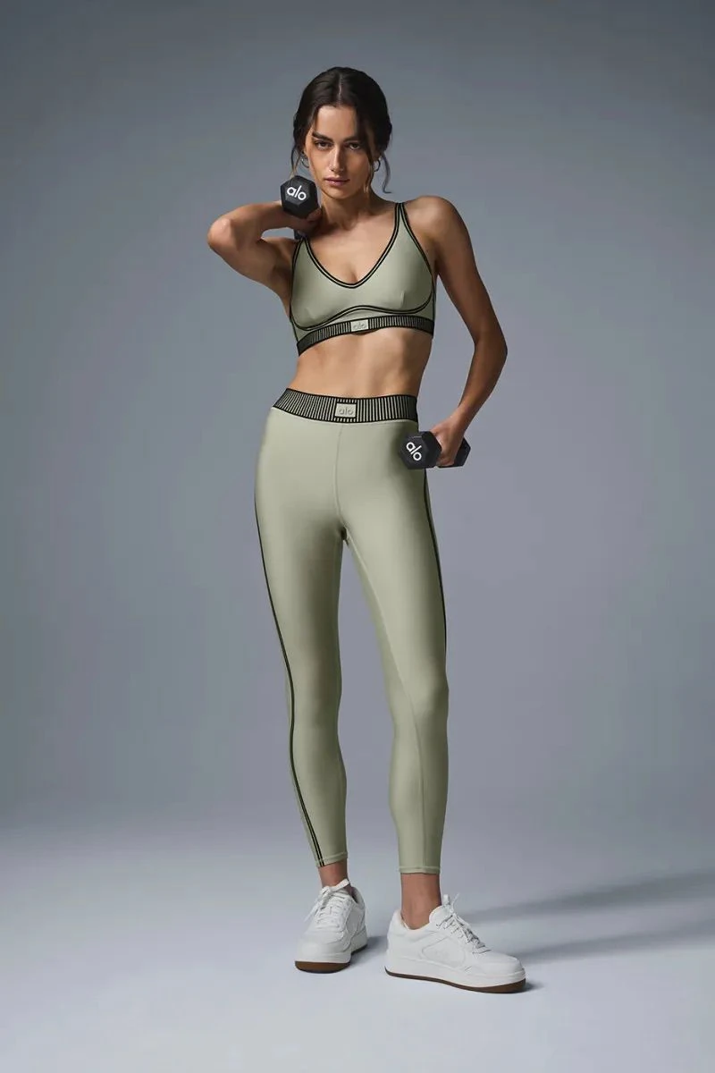 Airlift Line Up Bralet & High-Waist 7/8 Legging - Yeşil