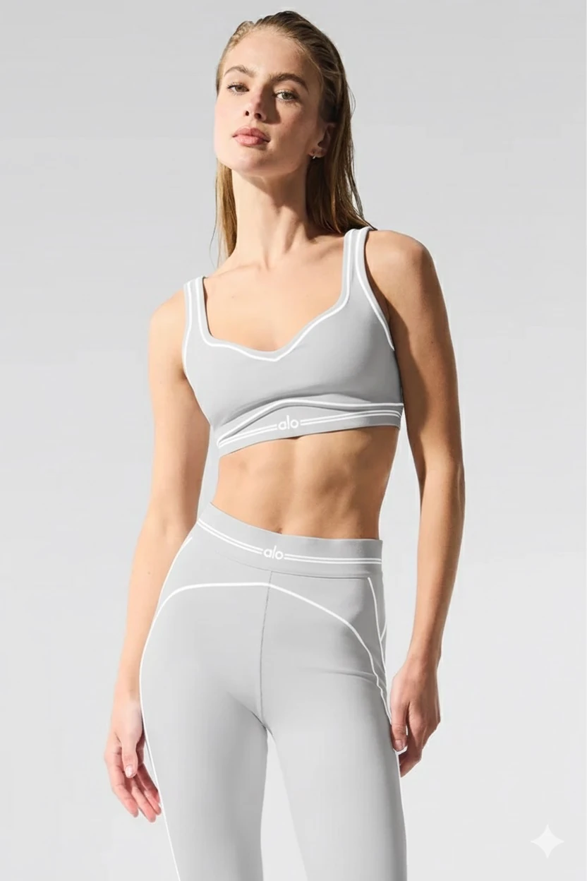 Airbrush High-waist Heart Throb Legging & Bralet - Antrasit