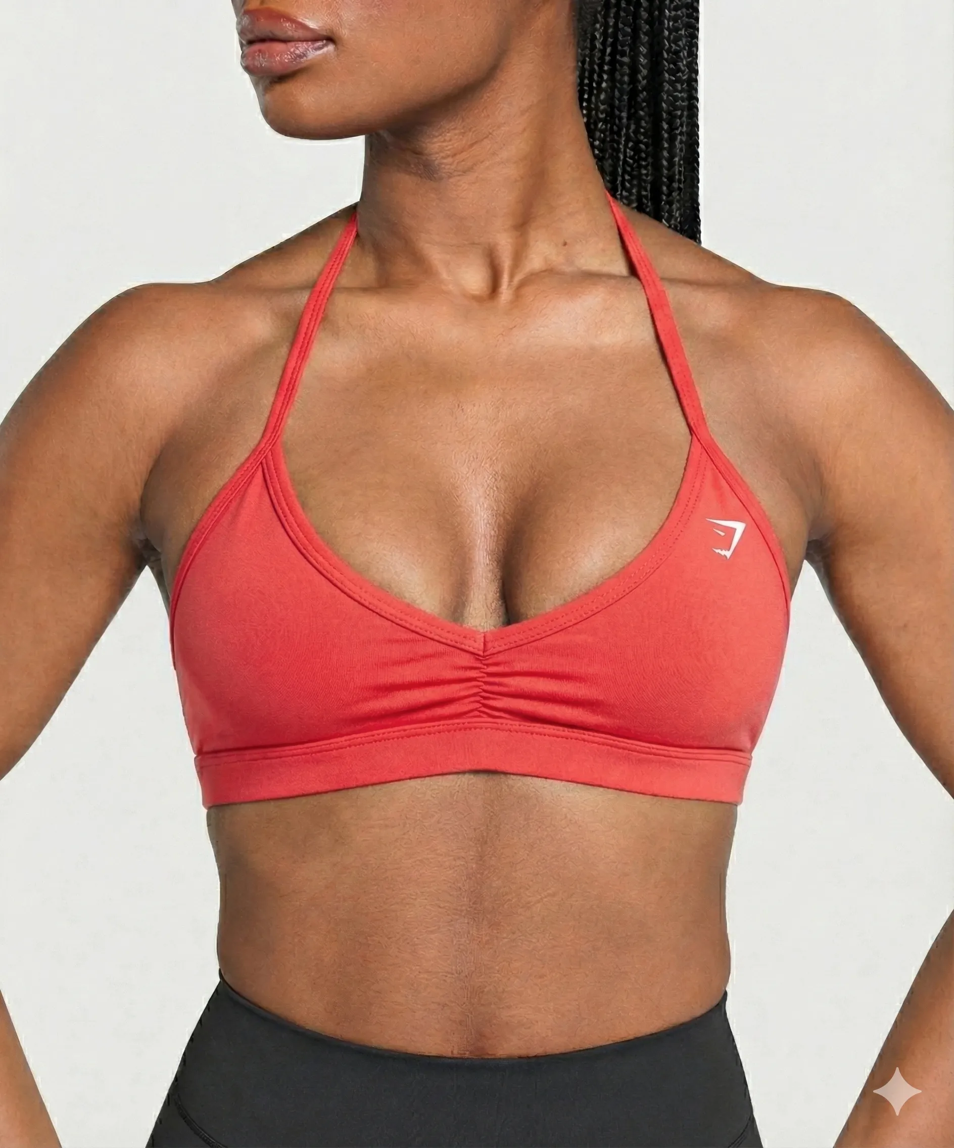 Minimal Halterneck Sports Bra - Kırmızı