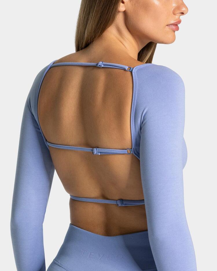 Femme Backless Longsleeve (Pedsiz) - Açık Mavi