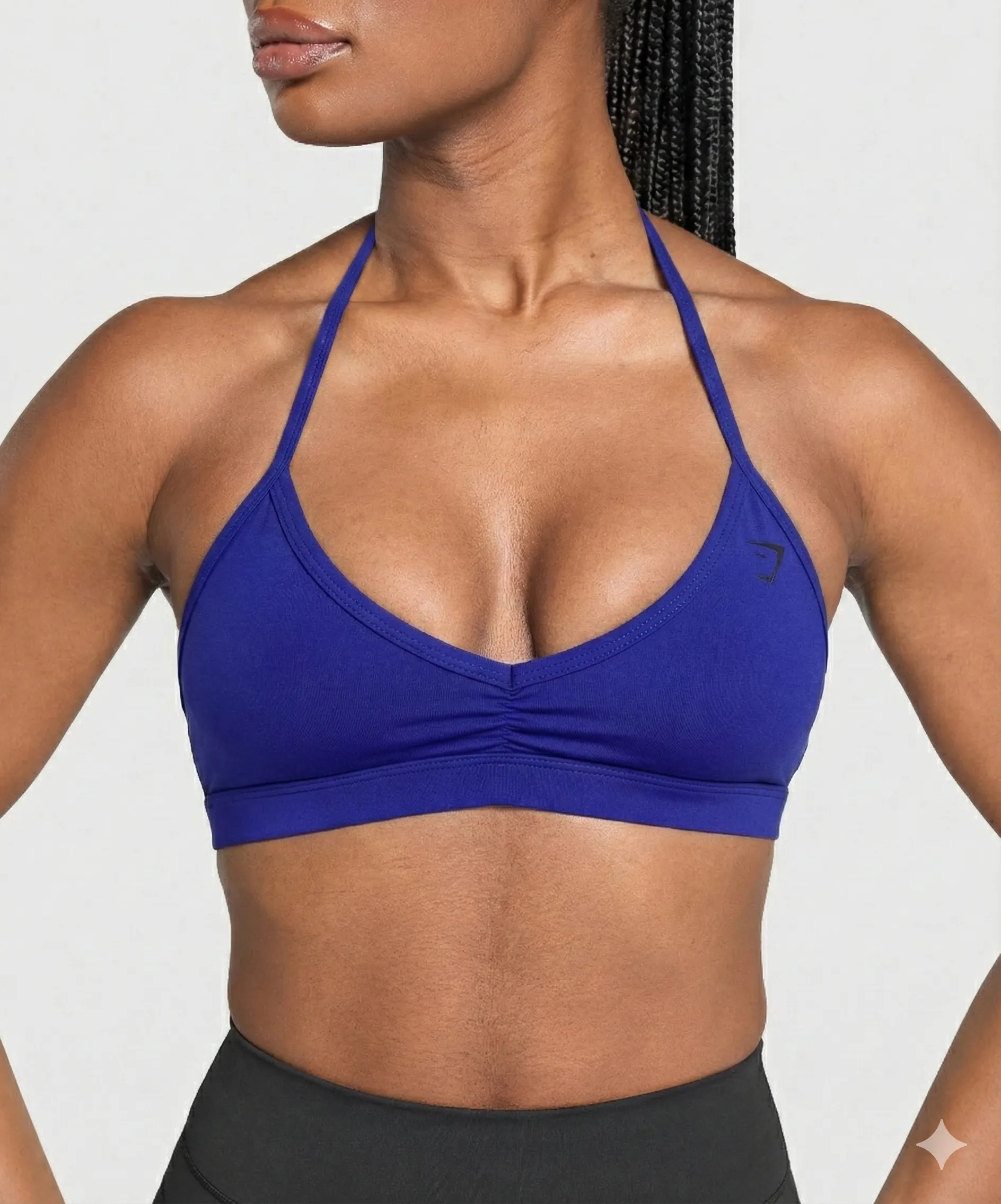 Minimal Halterneck Sports Bra - Lacivert