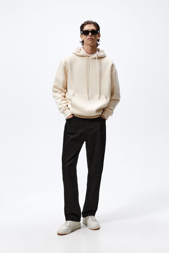 Hooded Basic Sweatshirt - Sarımsı Kahverengi