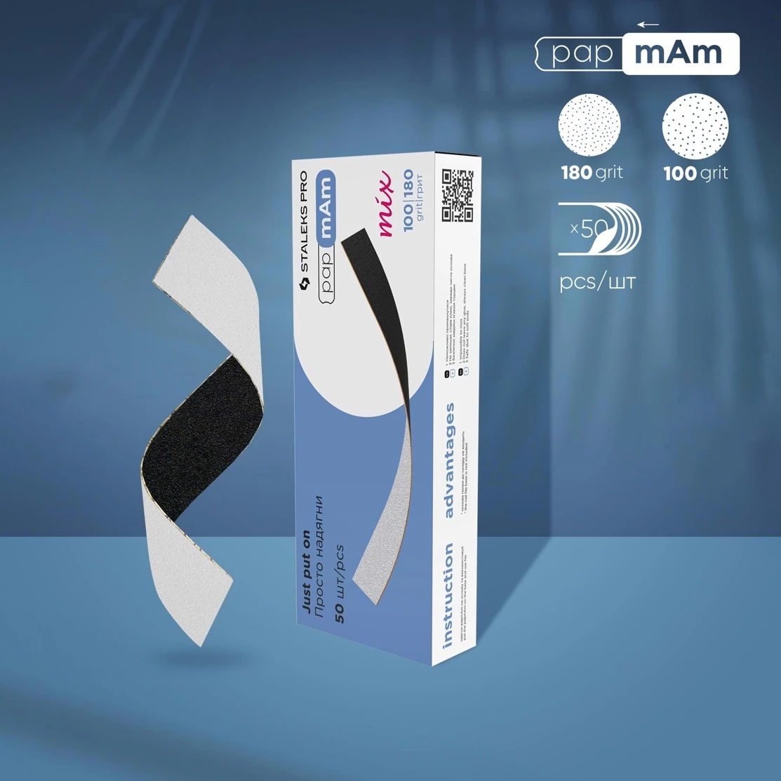 EXPERT Yedek PapmAm Mix Çift Taraflı Törpüler, 100/180 Grit