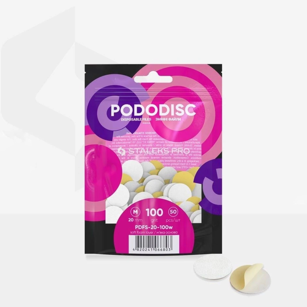 PODODISC STALEKS PRO M Yumuşak Tabanlı Törpüler, 100 Grit