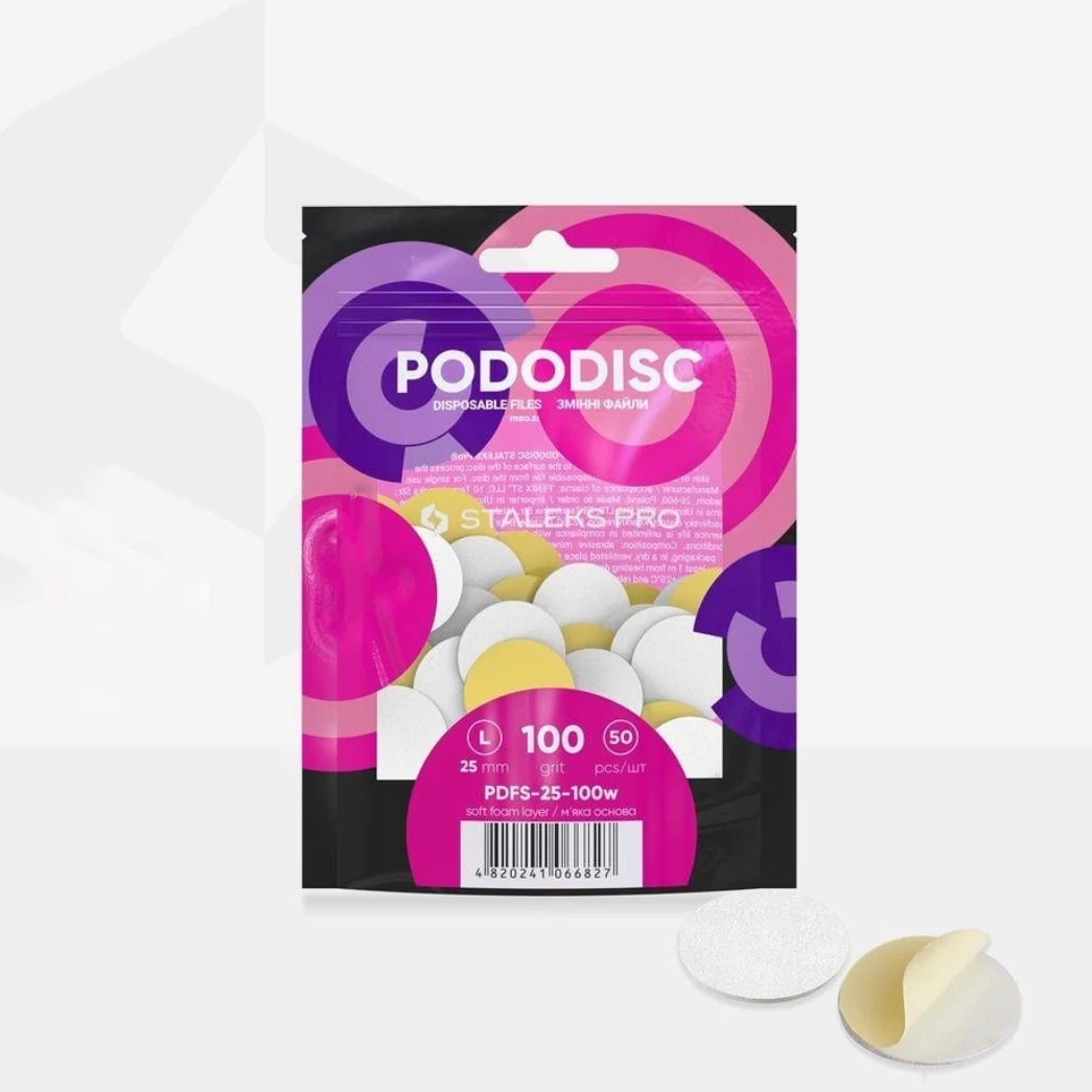 PODODISC STALEKS PRO L Yumuşak Tabanlı Törpüler, 100 Grit