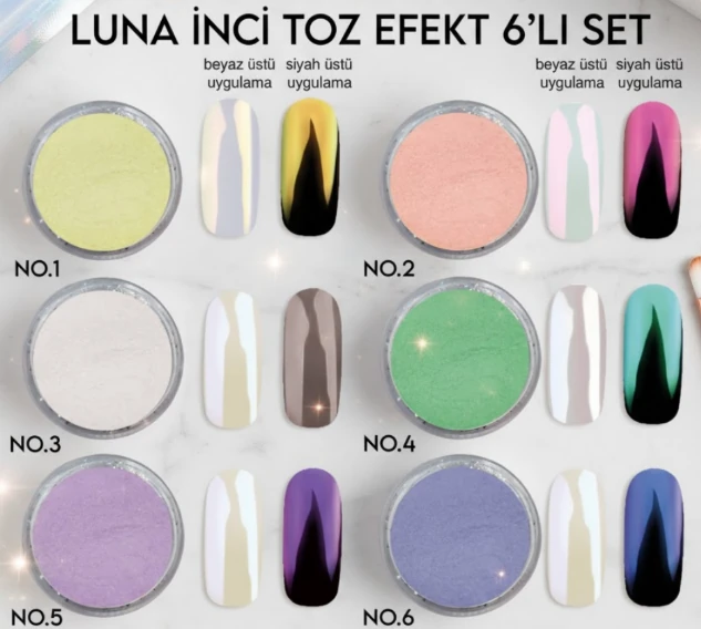 6'lı İnci Tozu Set