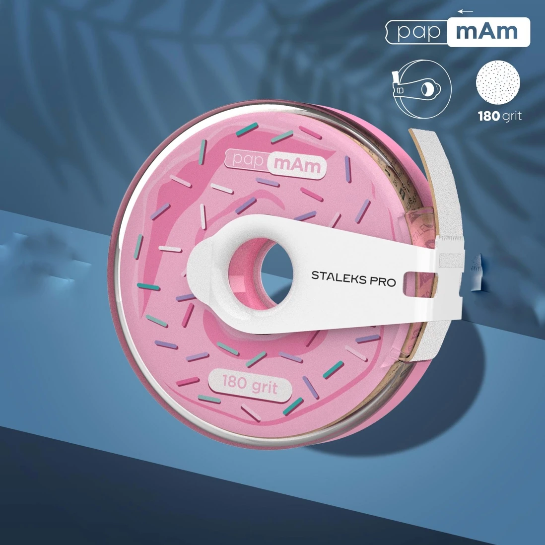 EXPERT Yedek PapmAm Beyaz Bant Törpü, STALEKS PRO Plastik Bobinde, 180 Grit