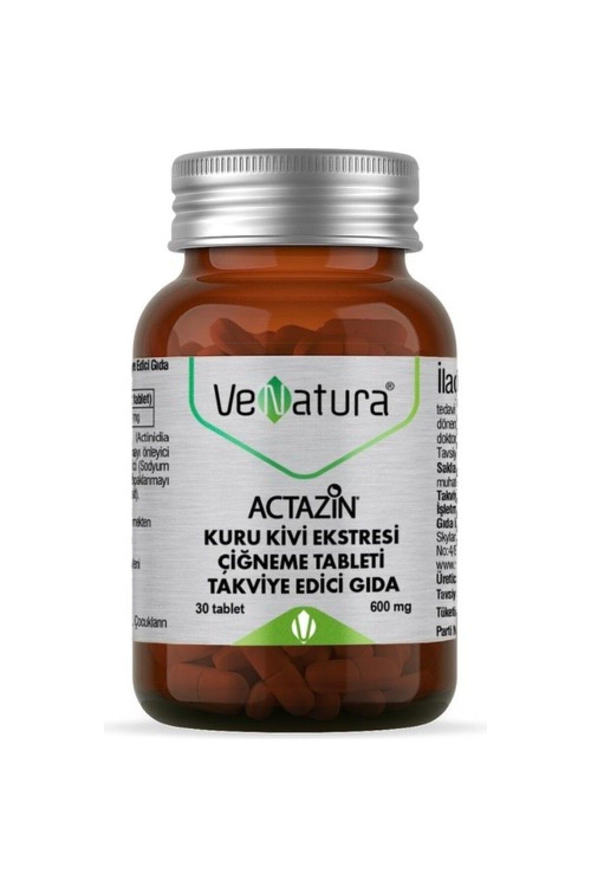 Actazin Kuru Kivi Ektresi Çiğneme Tableti Takviye Edici Gıda 30 Tablet-MFREYON00726