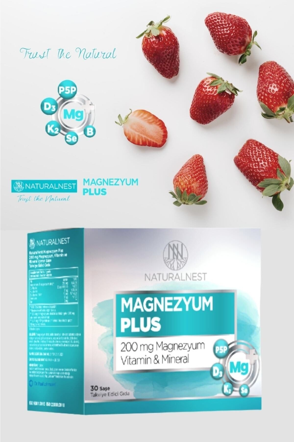 Magnezyum Plus 30 Saşe Magnezyum Sitrat, P5p (B6 VİTAMİNİ), Selenyum, Bor, D Ve K Vit