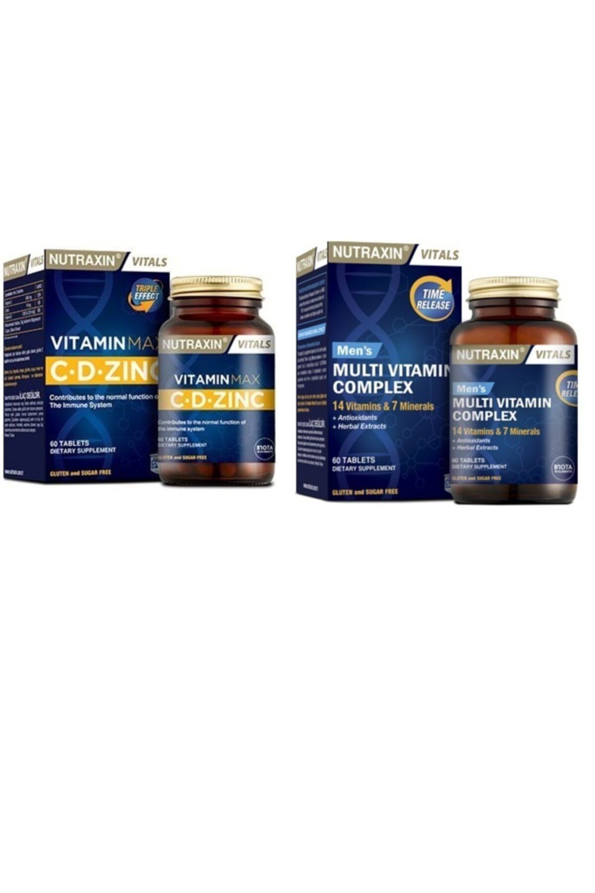 1000 Mg C Vitamini,1000 Iu D Vitamini Ve 10 Mg Çinko (vitamin Max)+ Multivitamin Erkek 60 Tablet