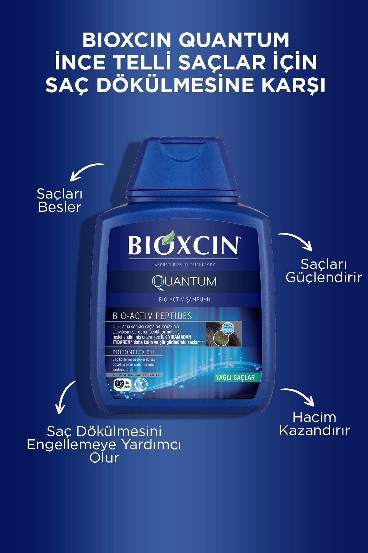 Quantum Şampuan 3 Al 2 Öde Yağlı Saçlar Için 3x300 Ml - Ince Telli Saçlar Için Dökülme Şampuanı