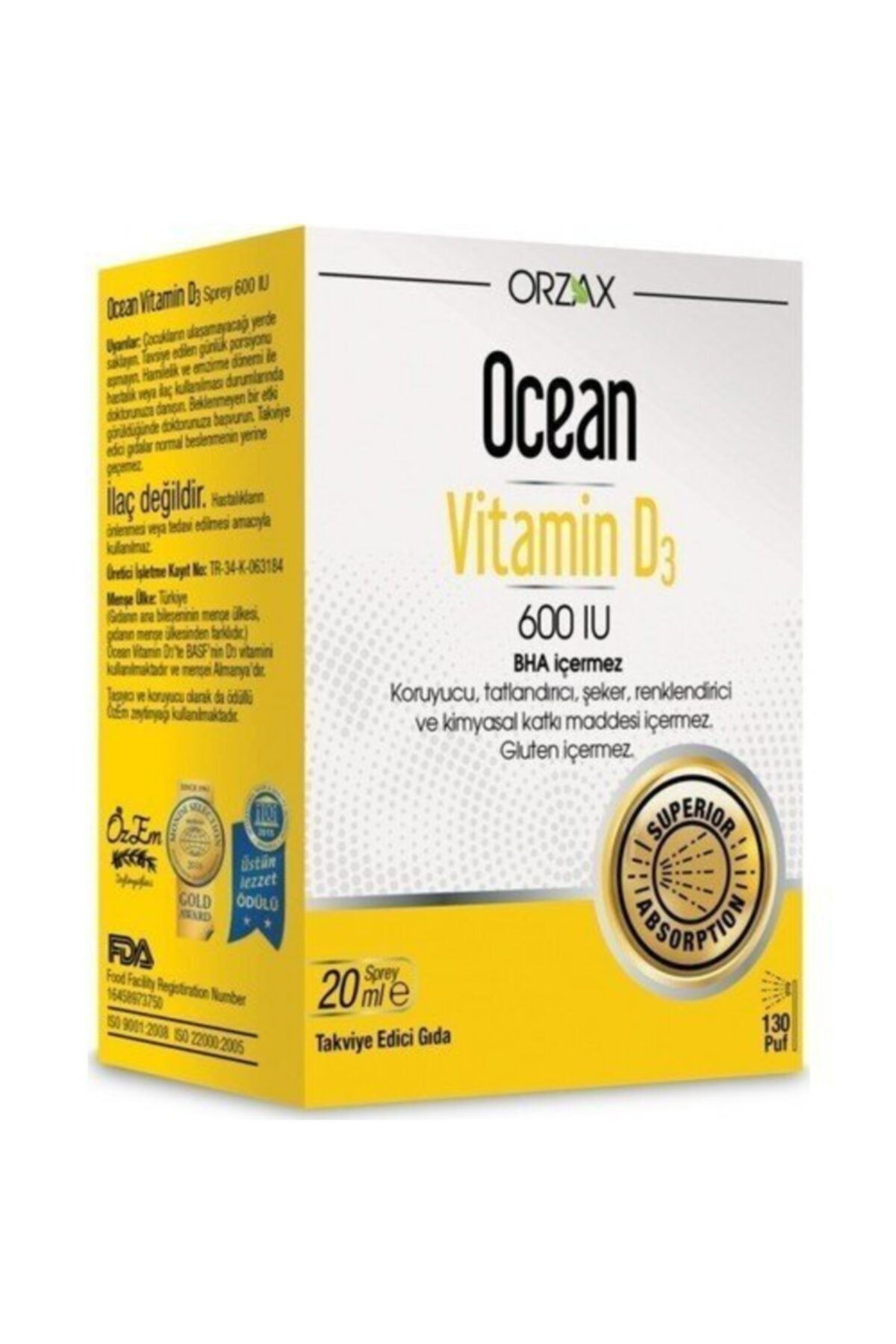 Vitamin D3 600ıu Sprey 20ml