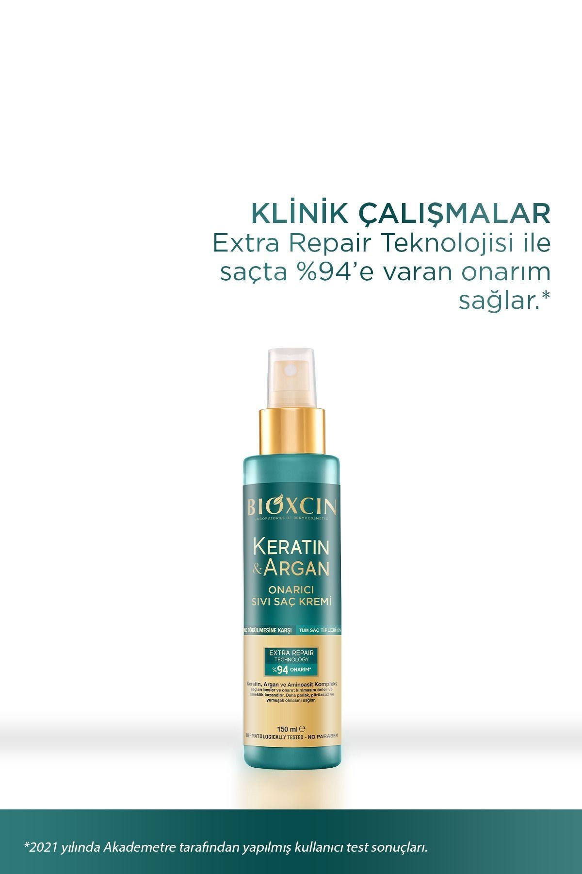 Keratin & Argan Onarıcı Sıvı Saç Bakım Kremi 150 ml Yıpranmış Ve Hassas Saçlar