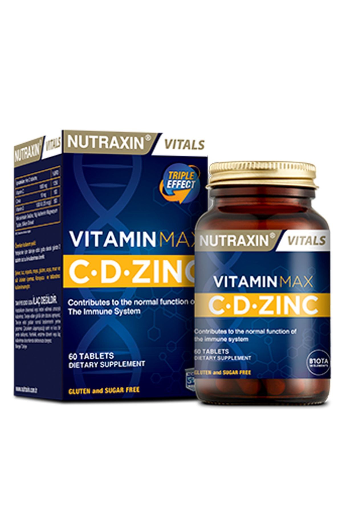 Vitamin Max C + D Zinc 60 Tablet ( 1 ADET )