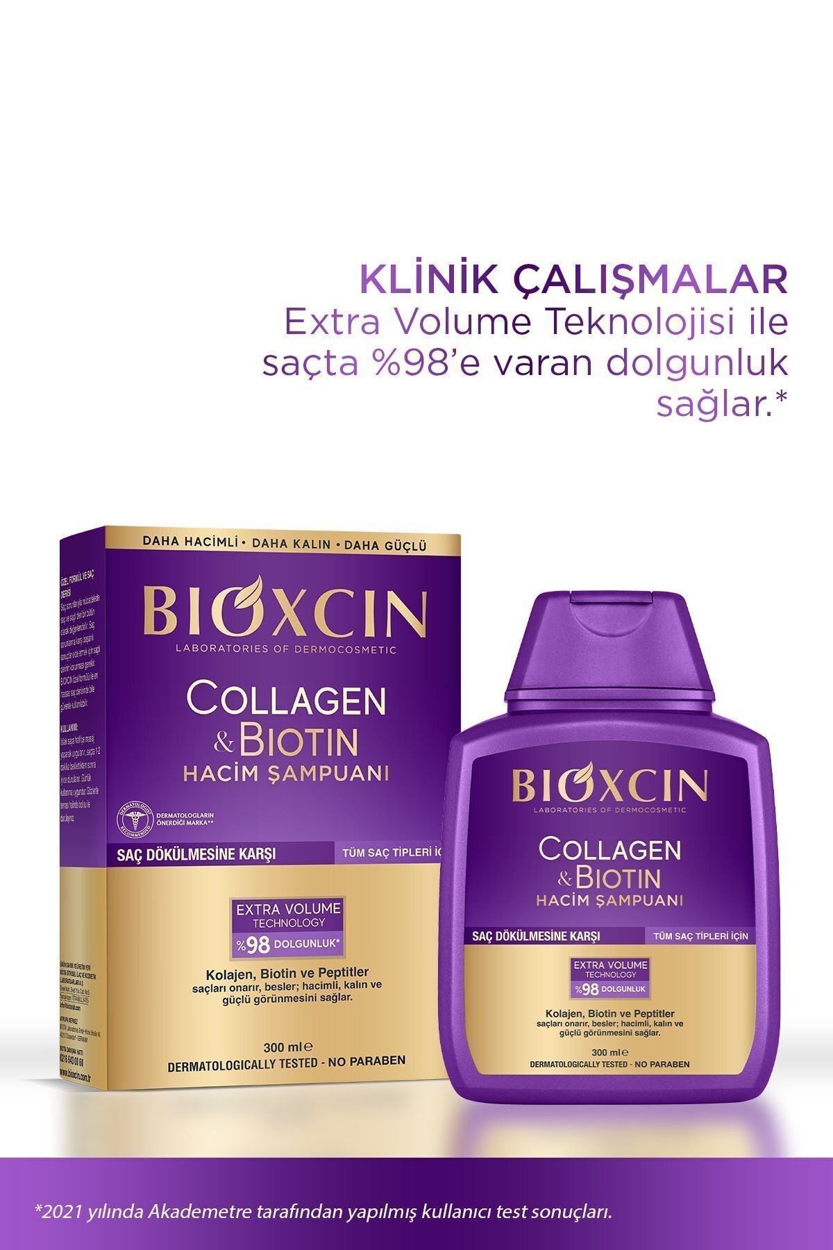 Collagen & Biotin Ekstra Hacim Şampuanı 300 Ml - Kolajen Biotin İnce Seyrek Saçlar