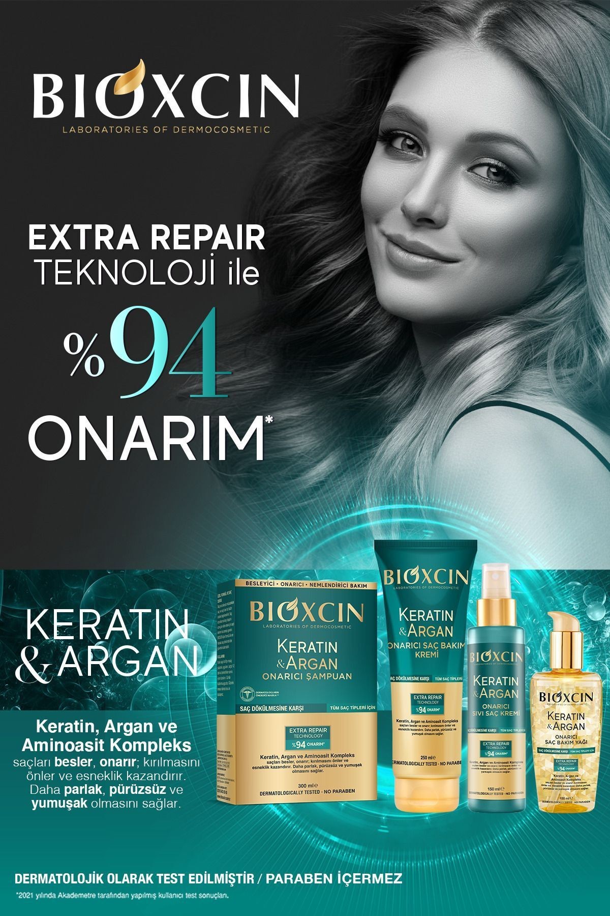 Keratin & Argan Onarıcı Sıvı Saç Bakım Kremi 150 ml Yıpranmış Ve Hassas Saçlar