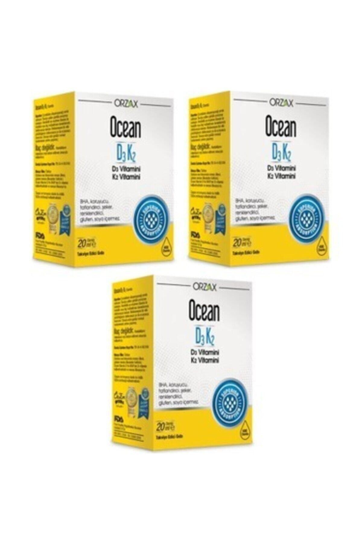 Takviye Edici Ocean Vitamin D3 K2 20 Ml Damla 3 Adet