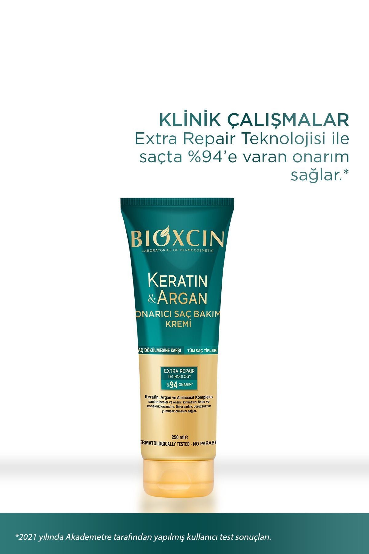 Keratin & Argan Onarıcı Saç Bakım Kremi 250 ml - Yıpranmış Ve Hassas Saçlar