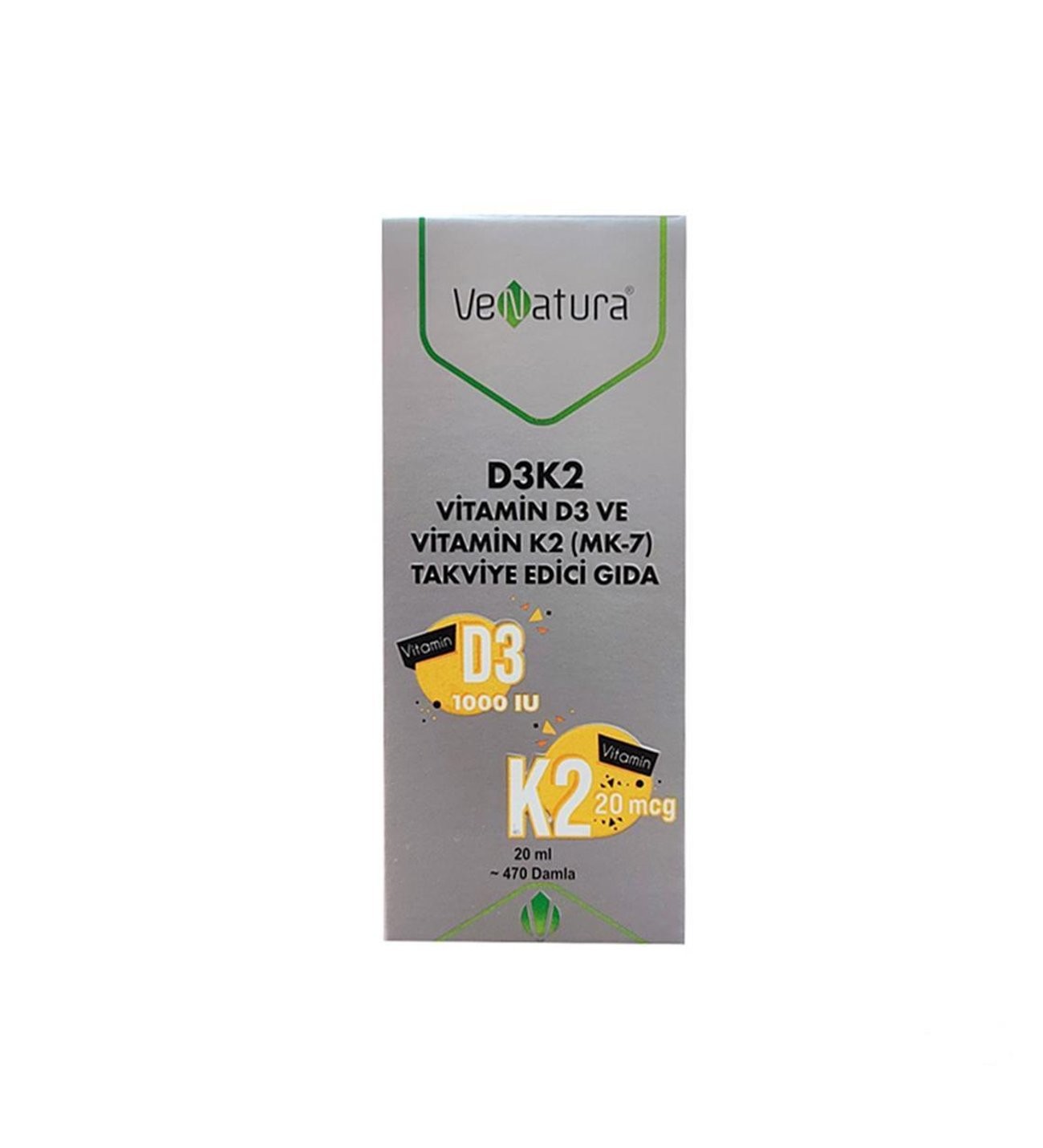 Venatura D3 K2 (Menakuinon 7) Damla 20 mL