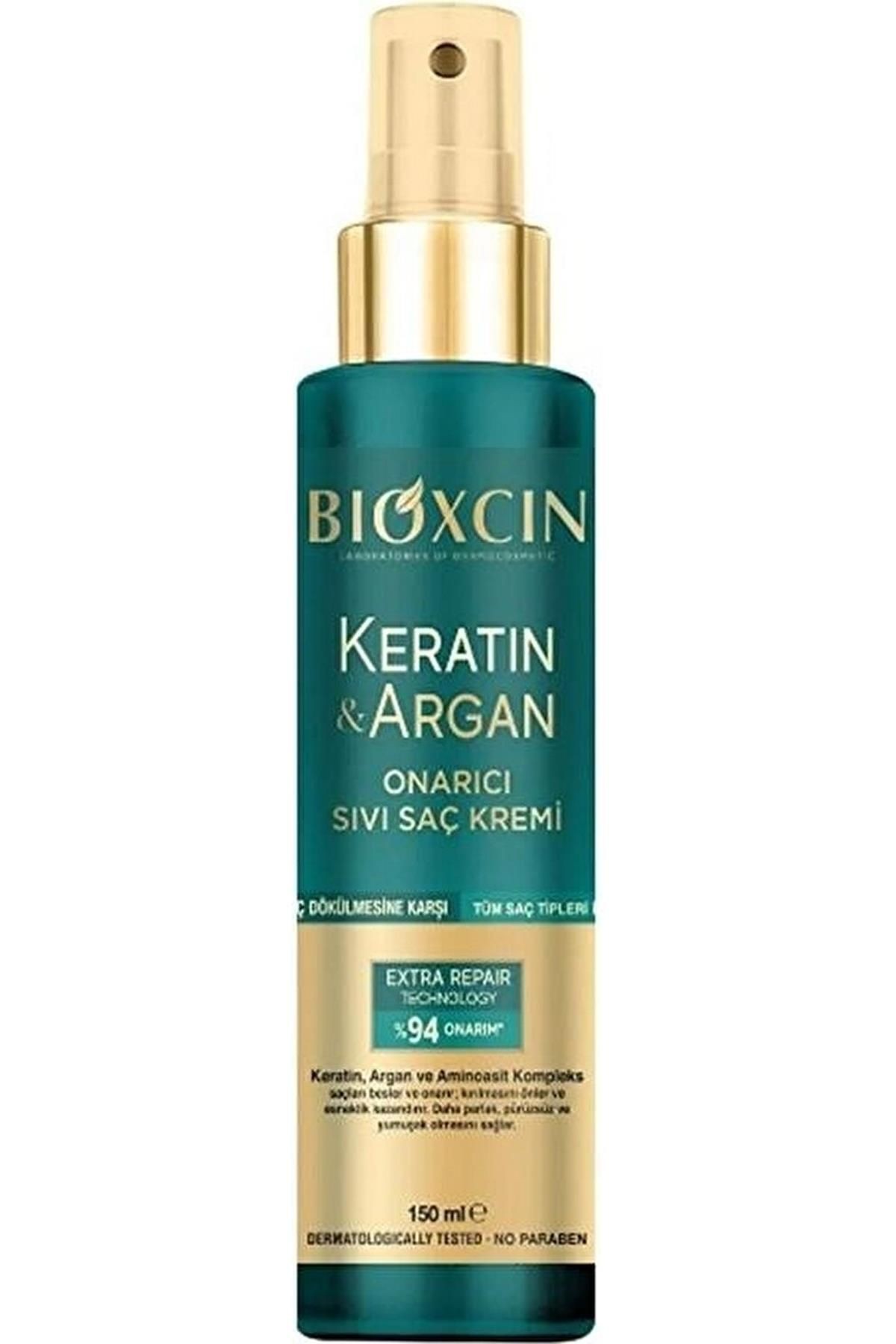 Keratin & Argan Onarıcı Sıvı Saç Bakım Kremi 150 Ml Yıpranmış Hasar Görmüş Saçlar (Bxc101)