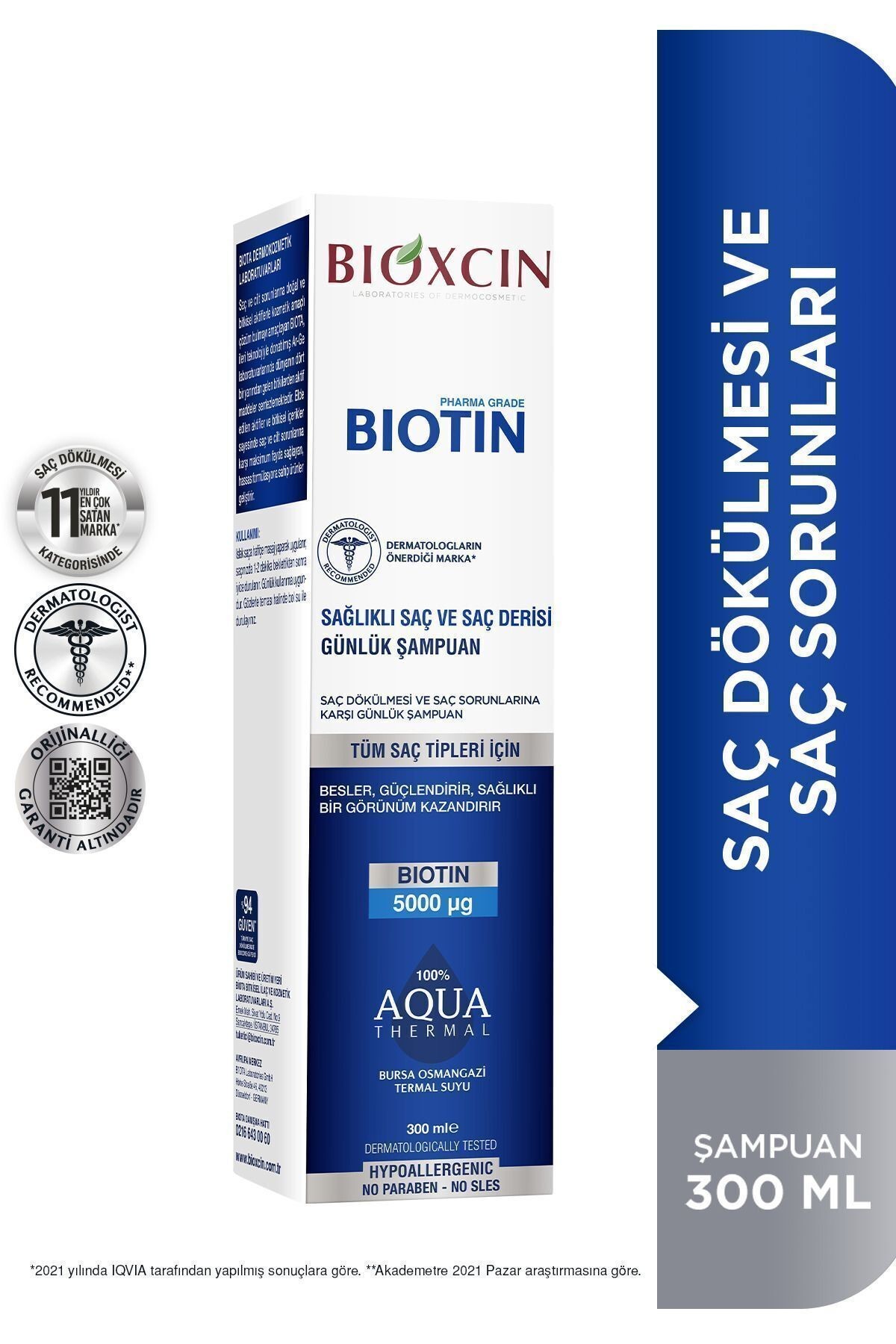 Biotin Şampuan 300 ml - Hassas Saç Derisi Hassas Saçlar