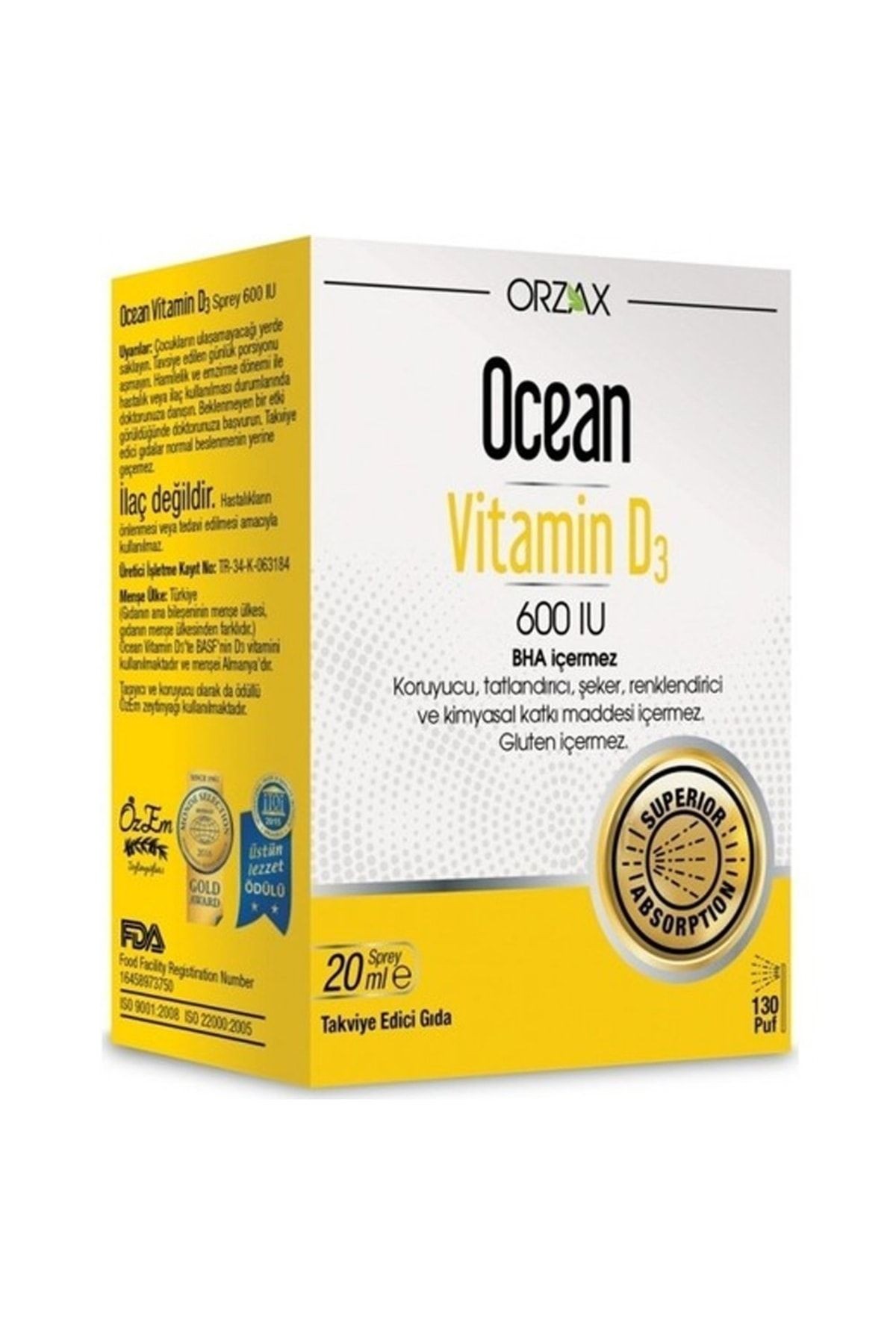 Vitamin D3 600 Iu Sprey 20 Ml