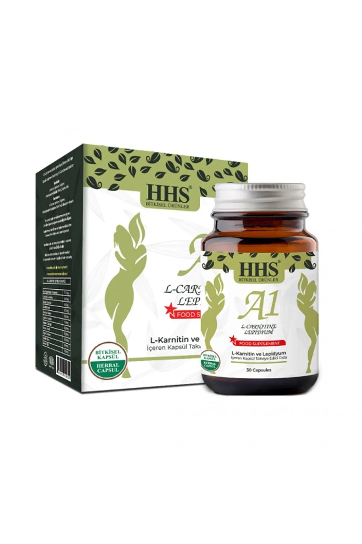HHS A1 L-Carnitine Lepidium - Bitkisel 30 Kapsül