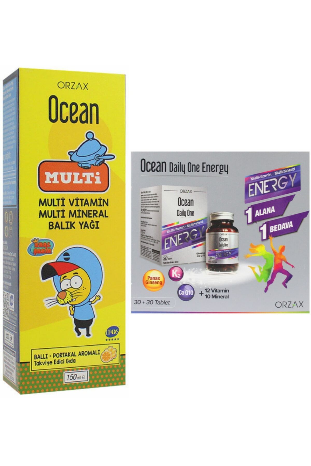 Multi Şurup 150ml+ Ocean Daily One Energy (30+30) Tablet Avantajlı Aile Paketi