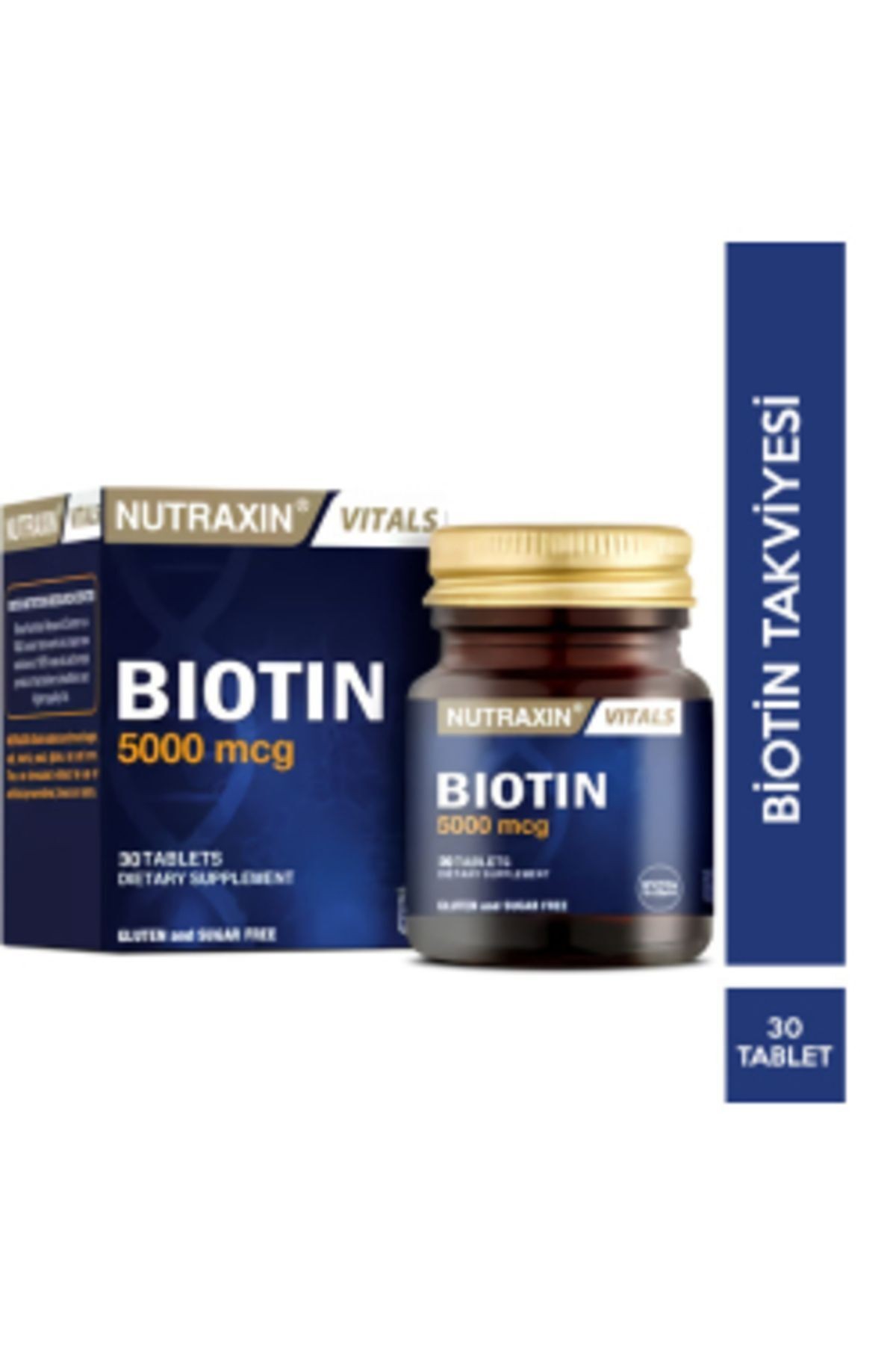 Biotin 5000 mcg 30 Tablet Biotin Takviyesi ( 1 ADET )