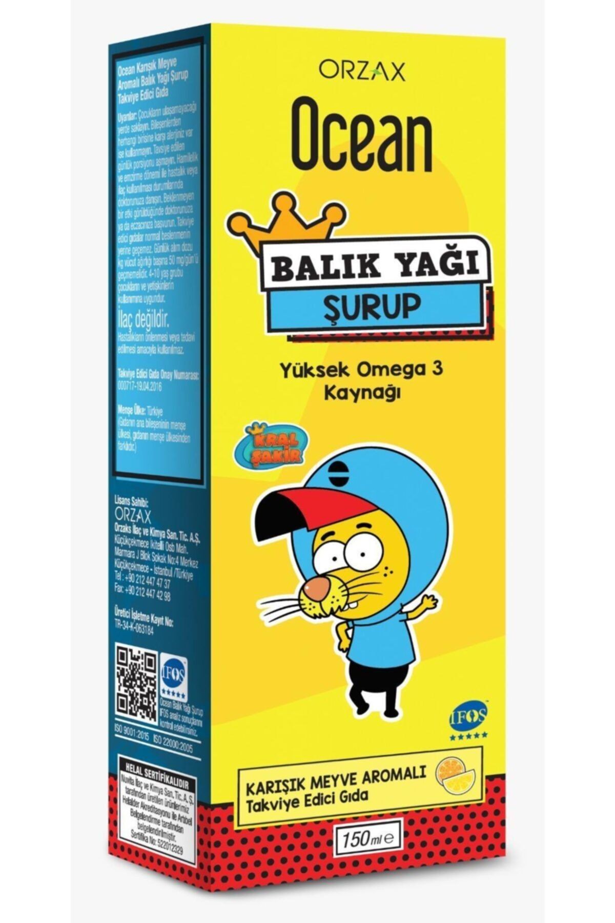 Tutti Frutti Karışık Meyve Aromalı Balık Yağı Şurup 150 ml