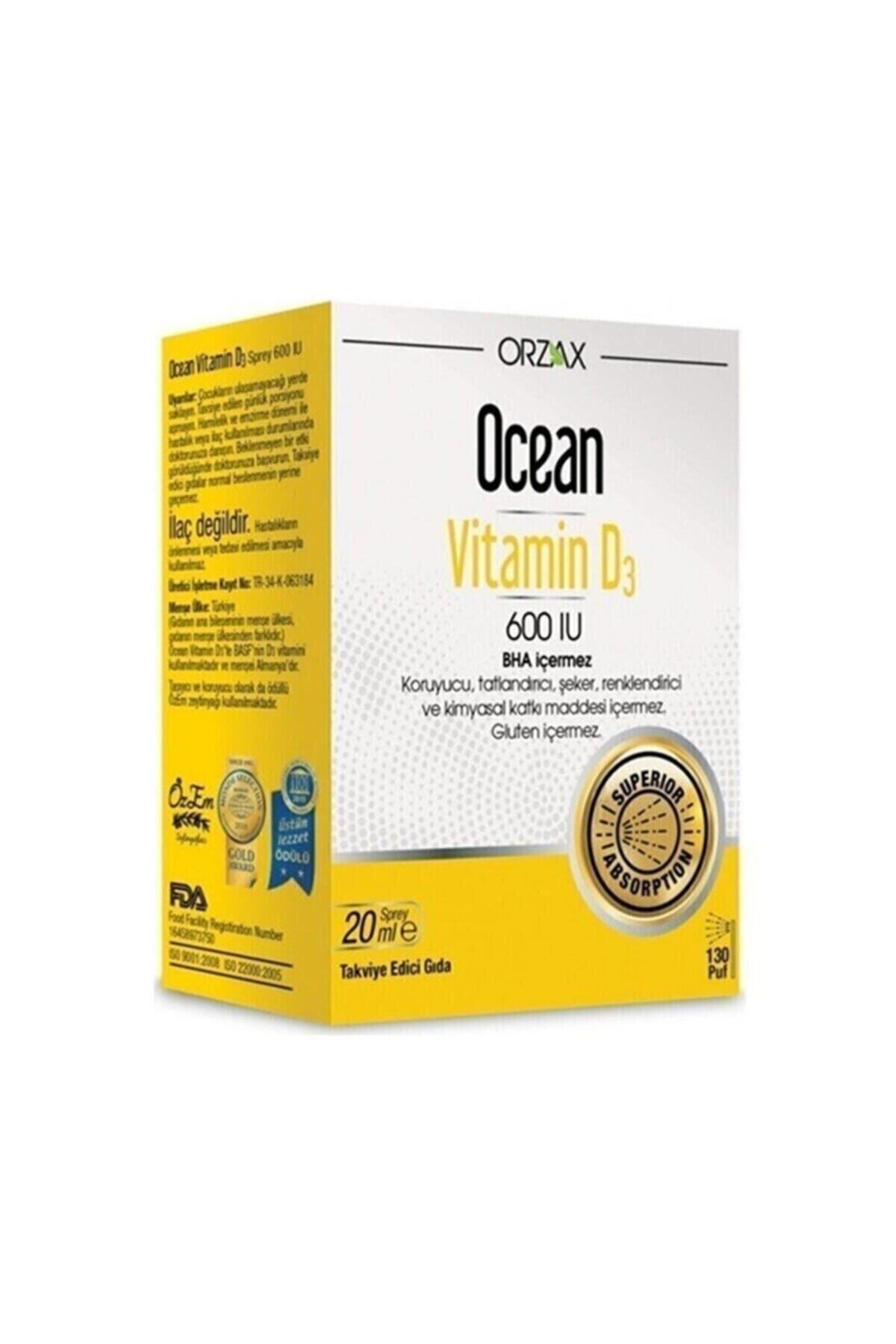 Takviye Edici Ocean Vitamin D3 600 Iu 20 Ml Sprey