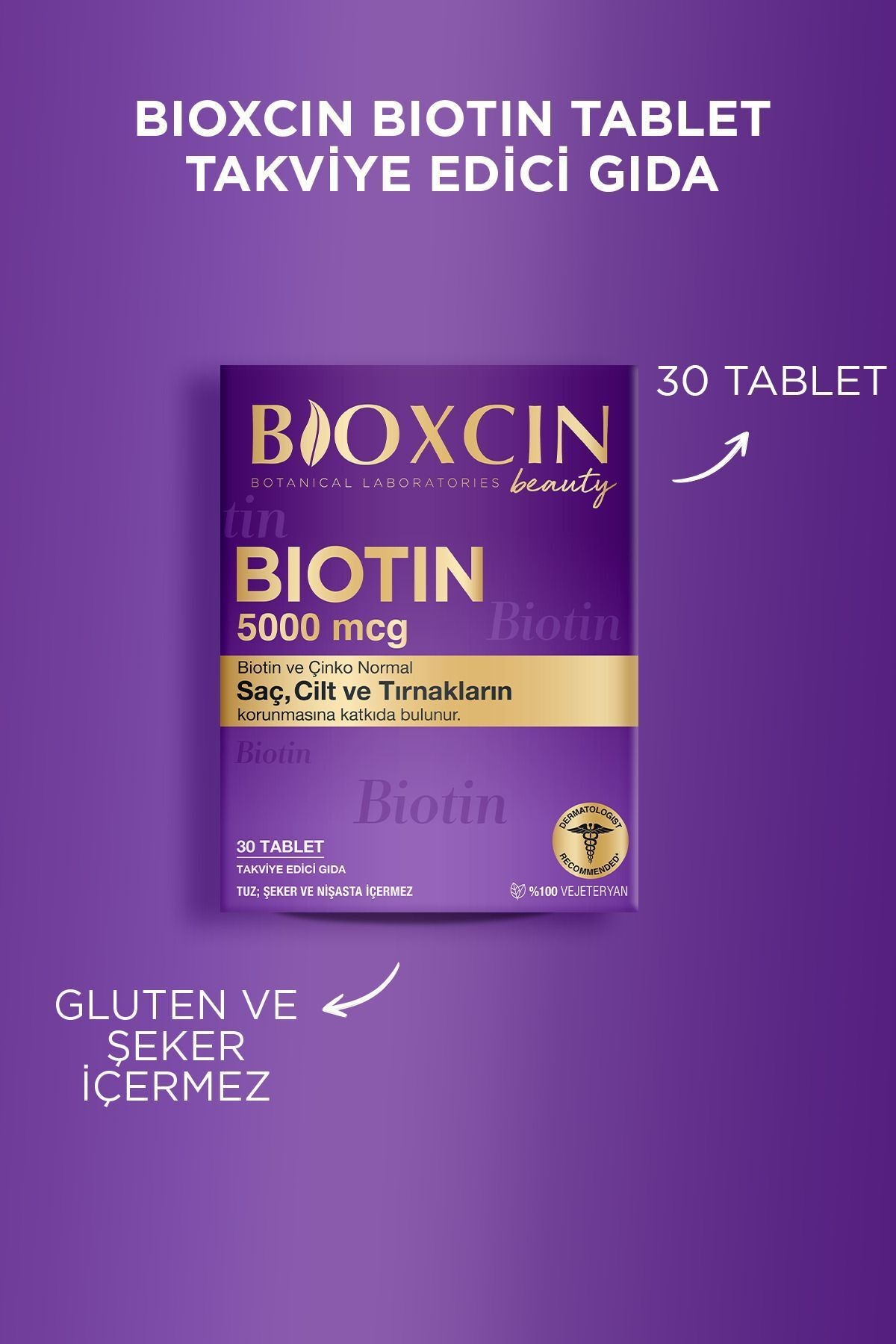 Biotin 5.000 Mcg 30 Tablet - Biotin + Çinko 15 Mg Saç Ve Tırnak Vitamini 2 li Avantaj Paket