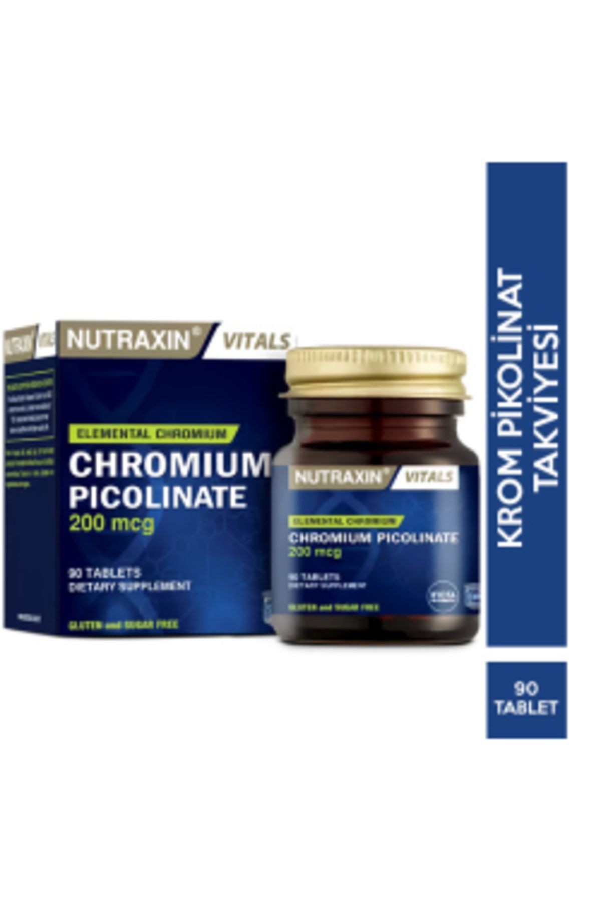 Chromium Picolinate 90 Tablet Krom Pikolinat Takviyesi ( 1 ADET )