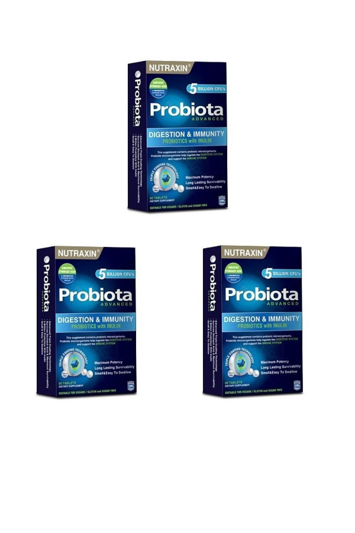 Nutaxin Probiyotik Mikroorganizma Içeren Probıata Advanced 60 Tablet*3