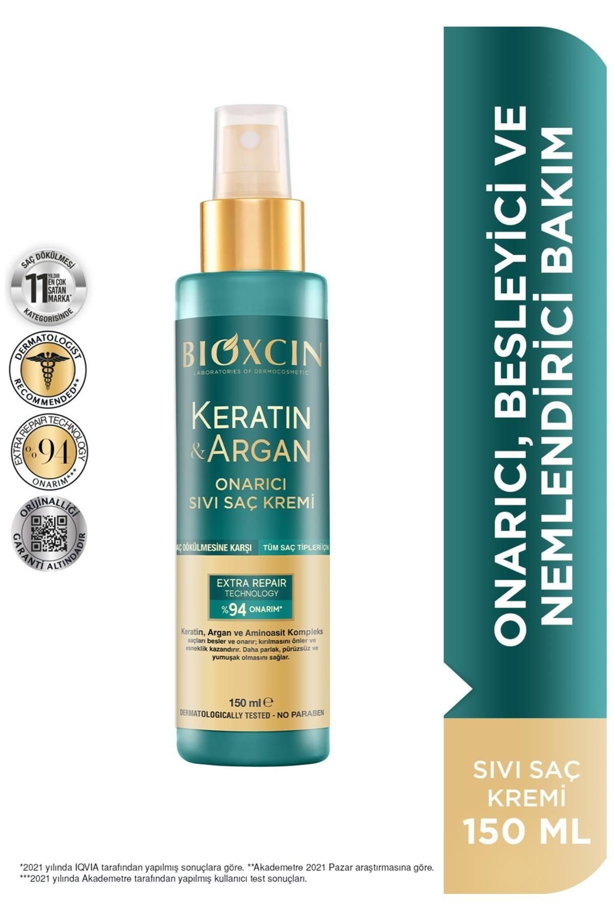 Keratin Argan Onarıcı Saç Bakım Kremi  Yıpranmış  Hasar Görmüş Saçlar 150 ml