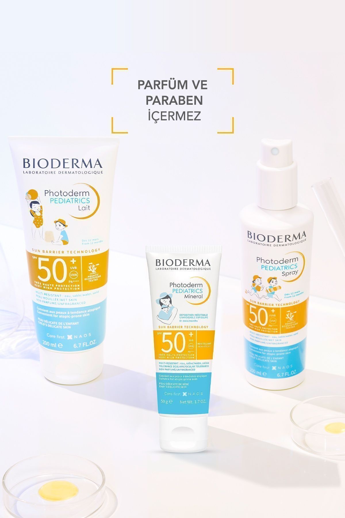 Photoderm Pediatrics Spray SPF50+ Bebek, Çocuk Çok Yüksek Korumalı Sprey Formda Güneş Kremi  200 ml