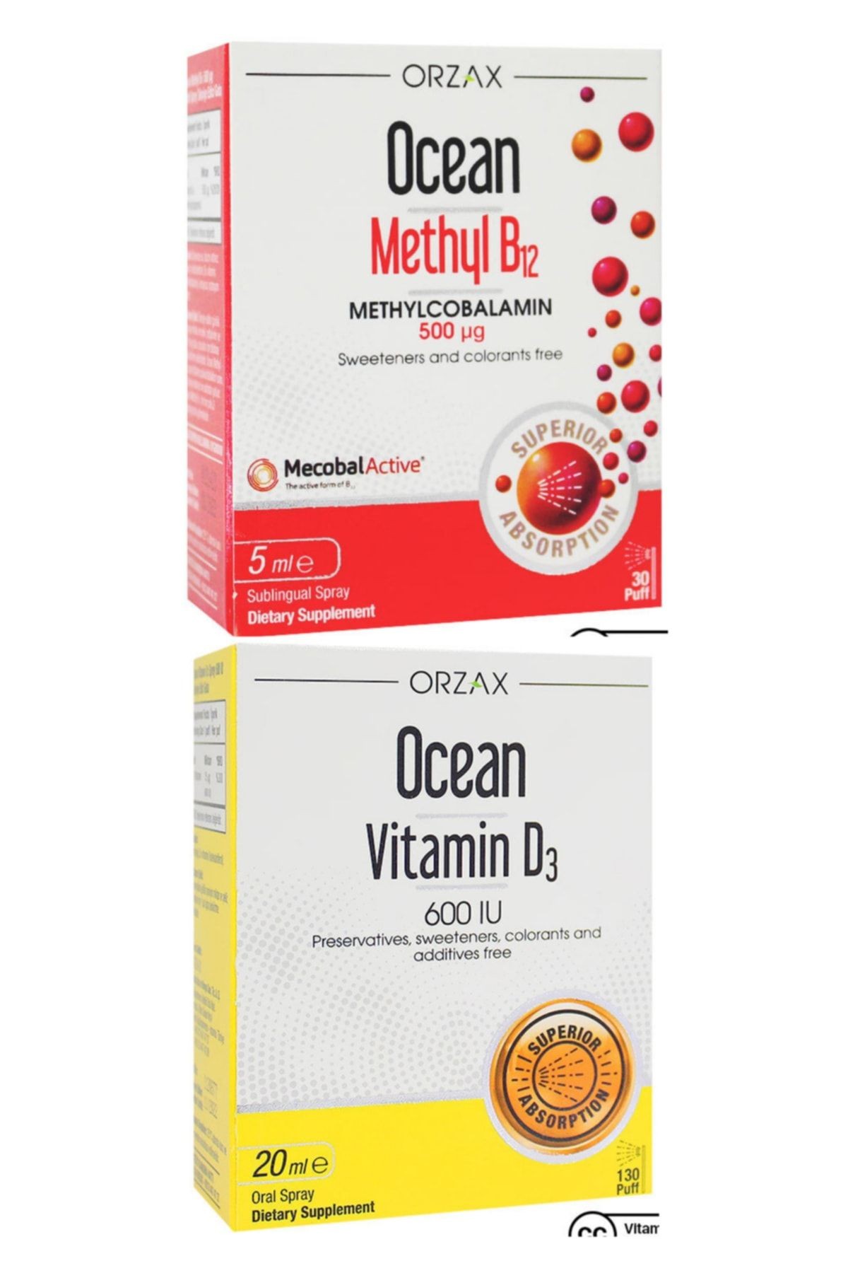 Methyl B12 Sprey 500mcg 5ml + Vitamin D3 600ıu Sprey 20ml