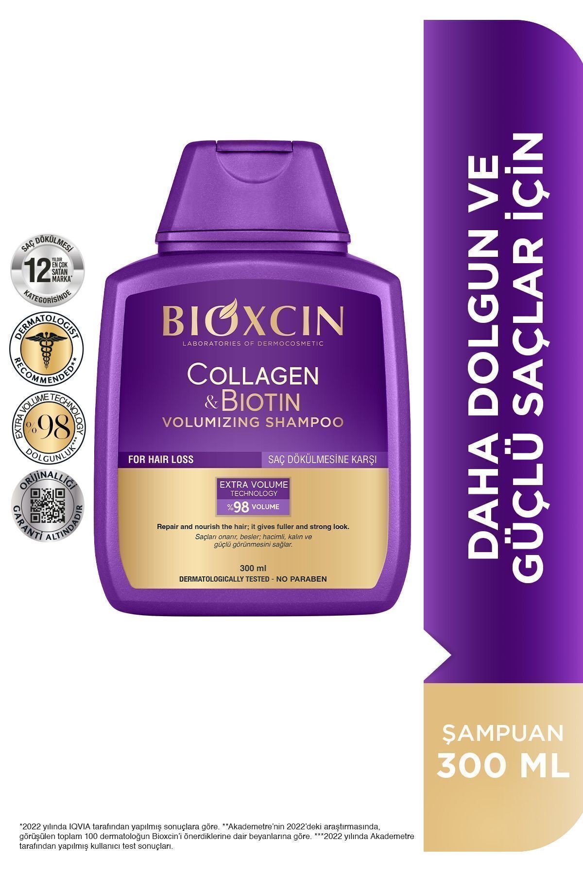 Collagen & Biotin Ekstra Hacim & Dolgunlaştırıcı Şampuan 300 Ml - 2 Li Avantaj Seti