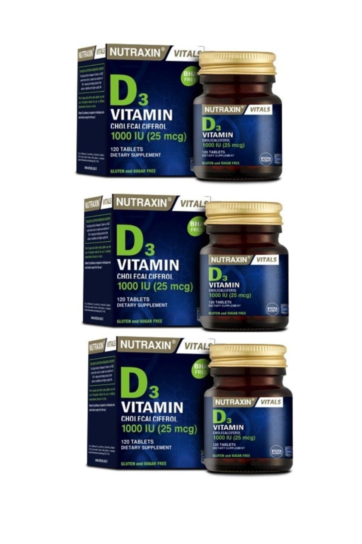 Vitamin Ve Mineral Takviyesi Ve D3 Vitamini 120 Tablet X3 Adet