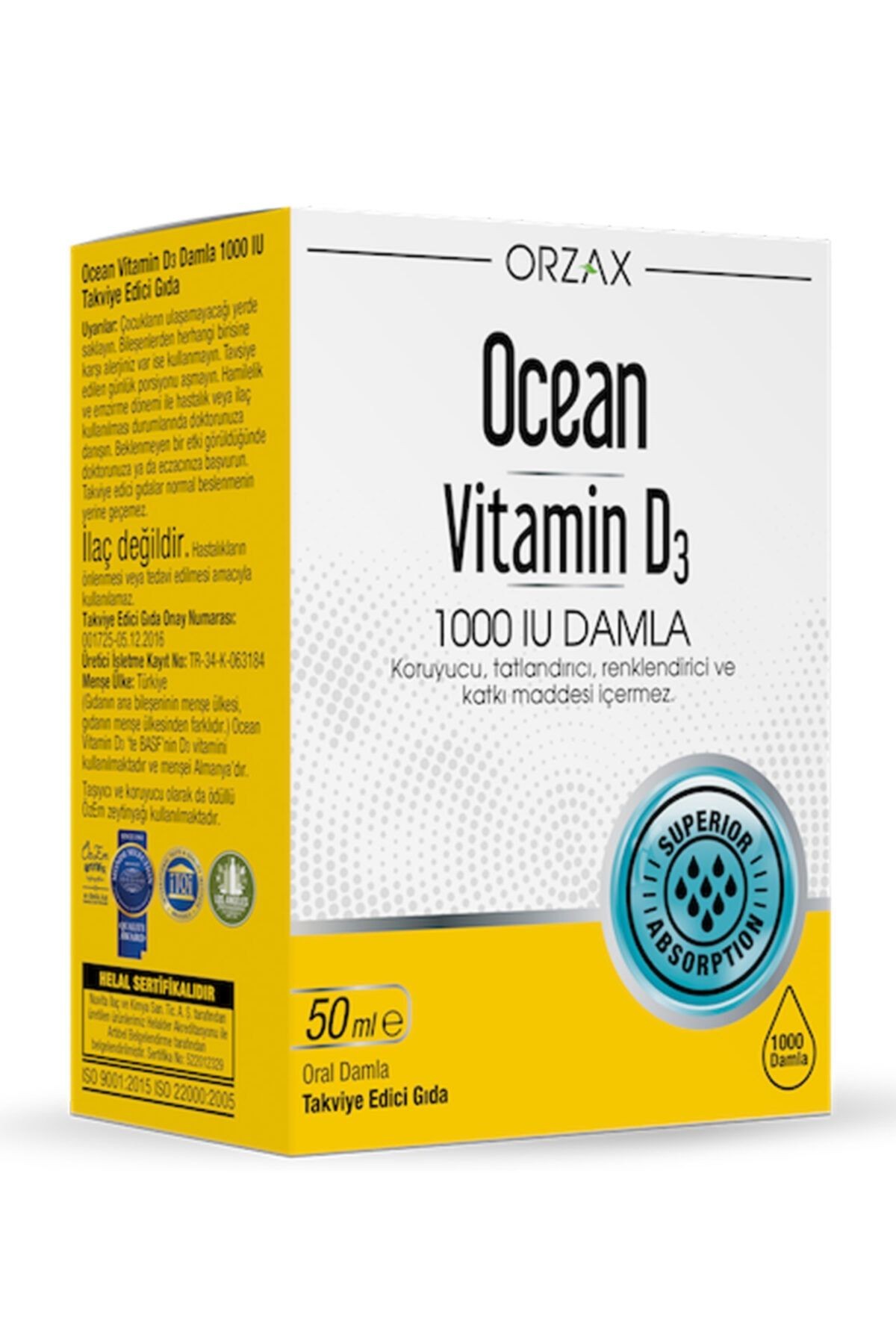 Vitamin D3 1000 Iu Damla 50  ml