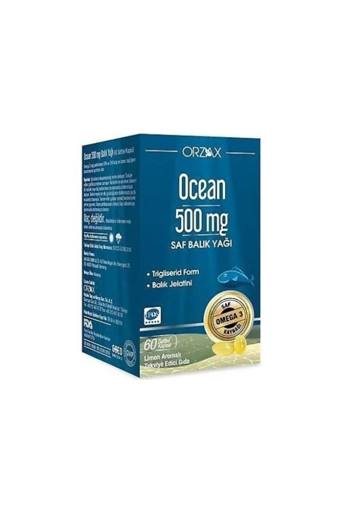 500 Mg Saf Balık Yağı 60 Kapsül.