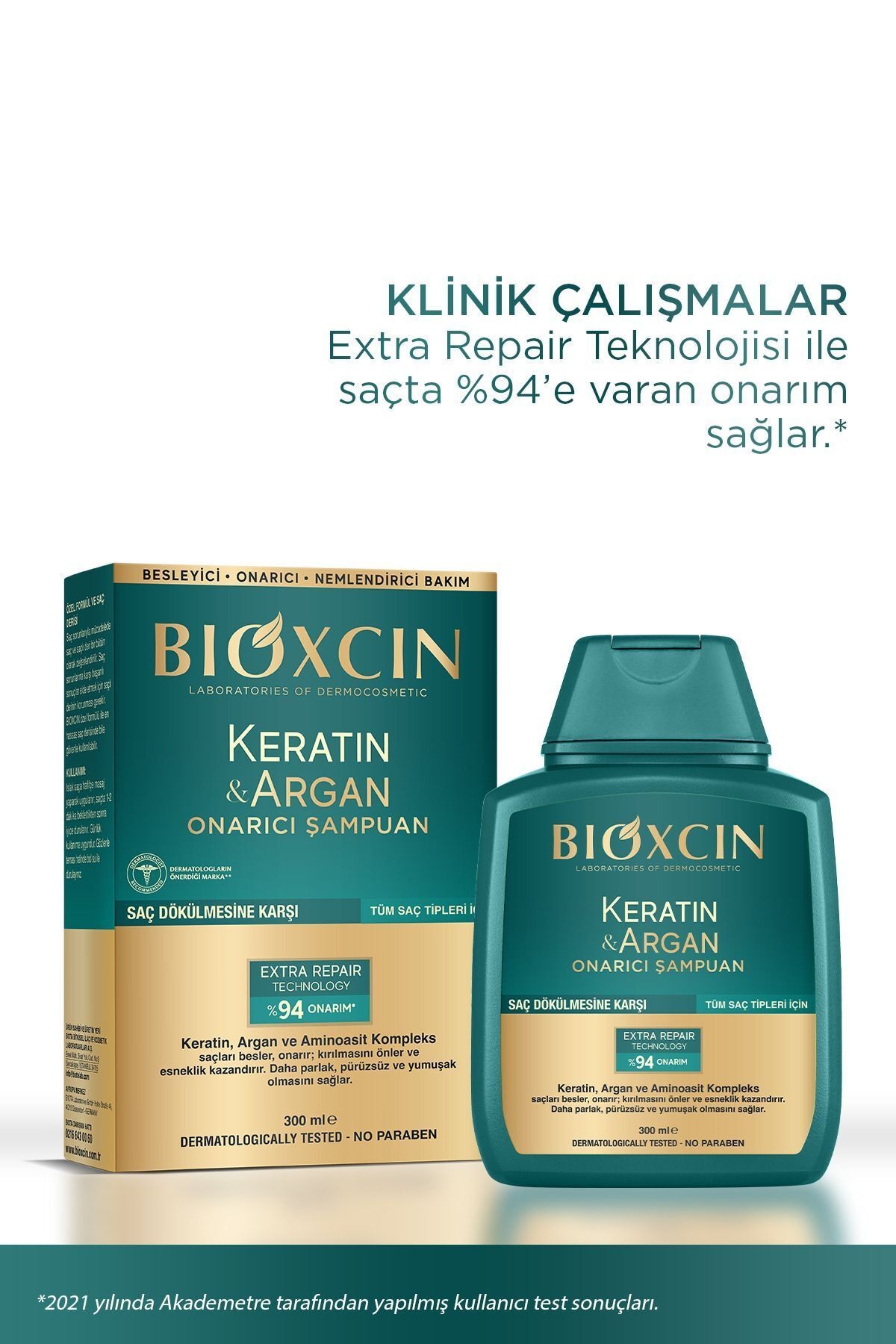 Keratin & Argan Onarıcı Bakım Şampuan 300 ml - Yıpranmış Ve Hassas Saçlar