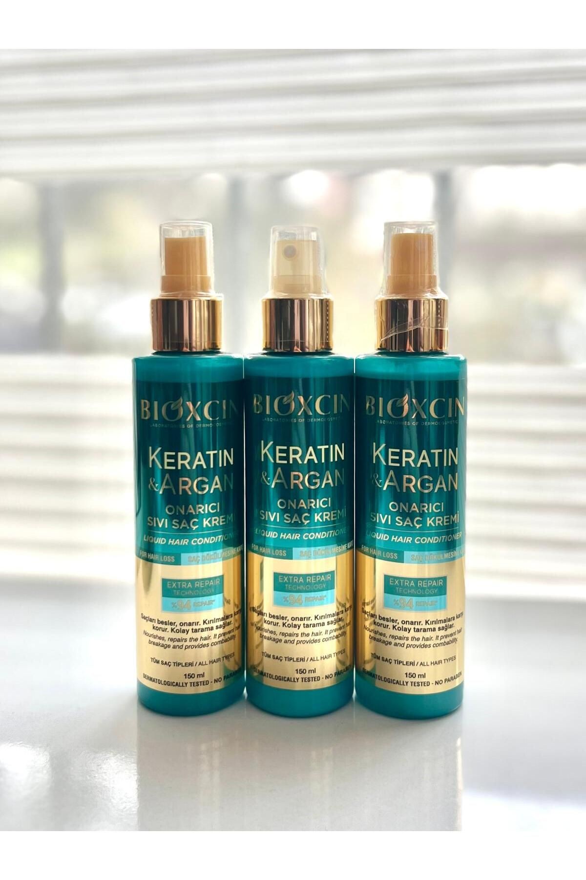 Keratin Ve Argan Onarıcı Sıvı Saç Kremi 150 ml 3'LÜ SET