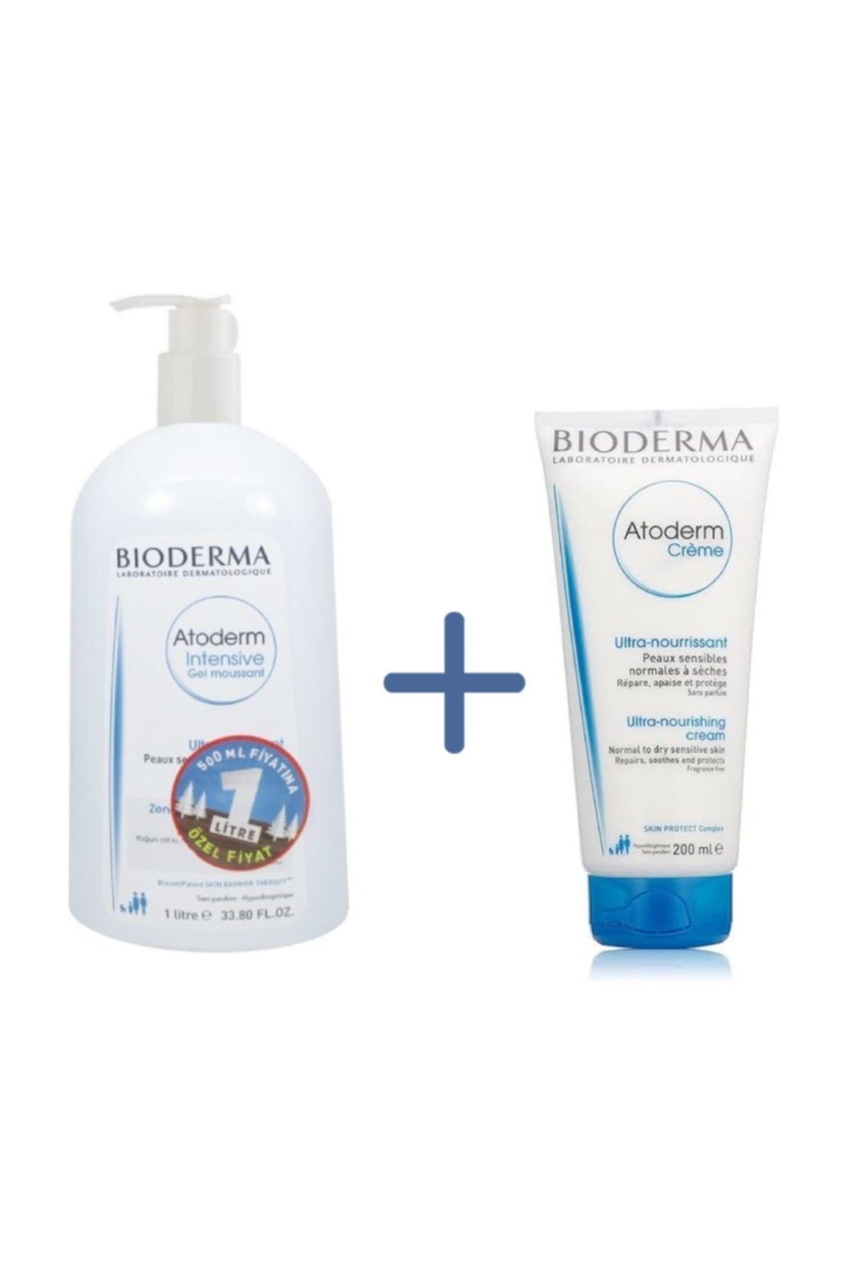 Atoderm Intensive Foaming Gel 1L + Bioderma Atoderm Cream 200 ml 340156091280735