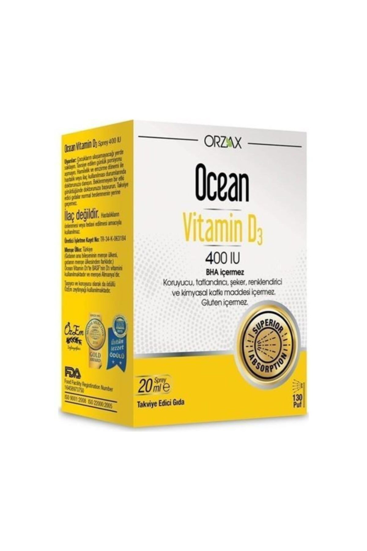 Vitamin D3 400 Iu Oral Sprey 20 ml