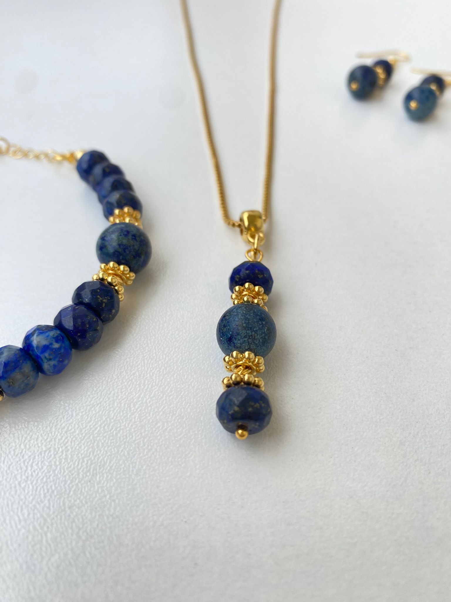 Lapis Lazuli Kolye, Bileklik ve Küpe