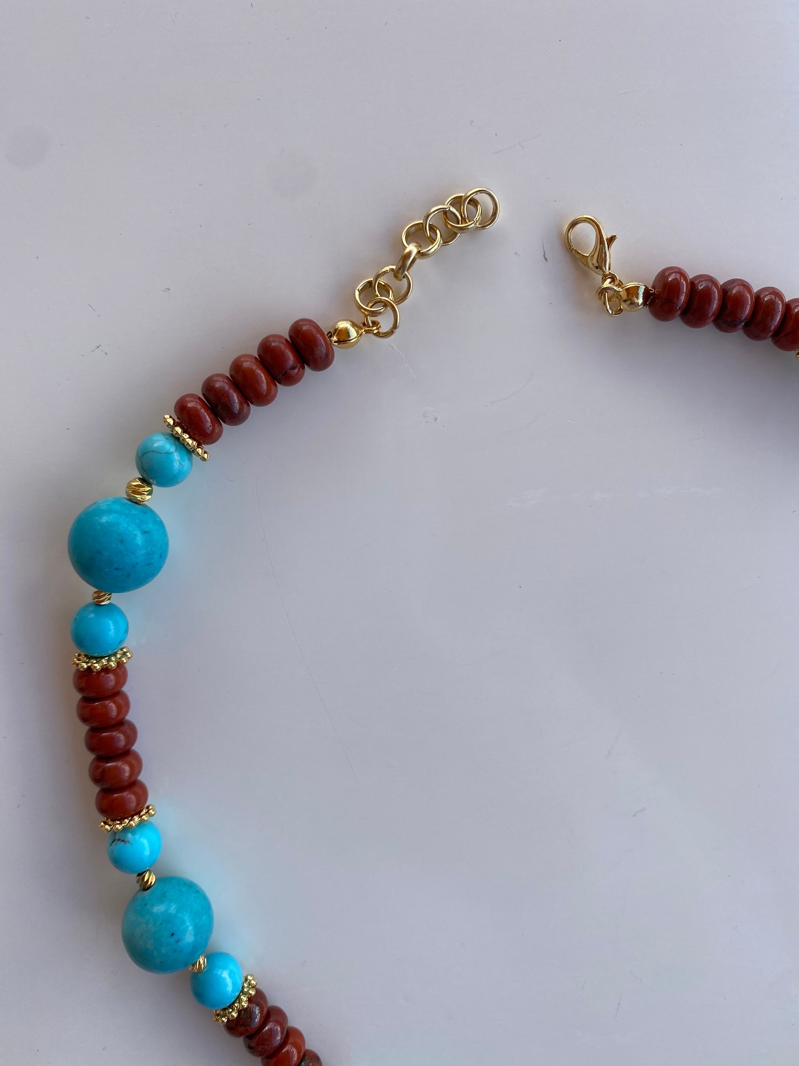 Jasper + Turkuaz (Firuze) Kolye ve Bileklik