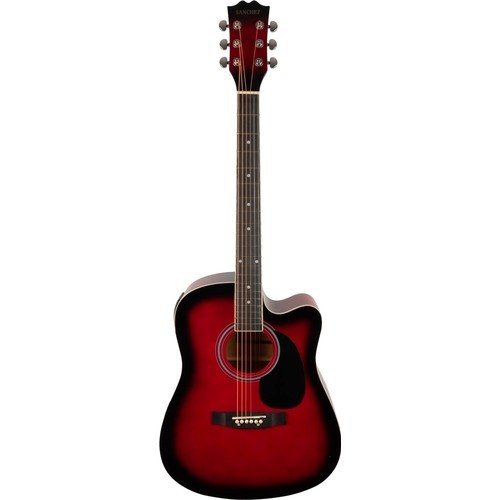 Sanchez Elektro Akustik Gitar 4/4 Kesik Kasa – Kırmızı