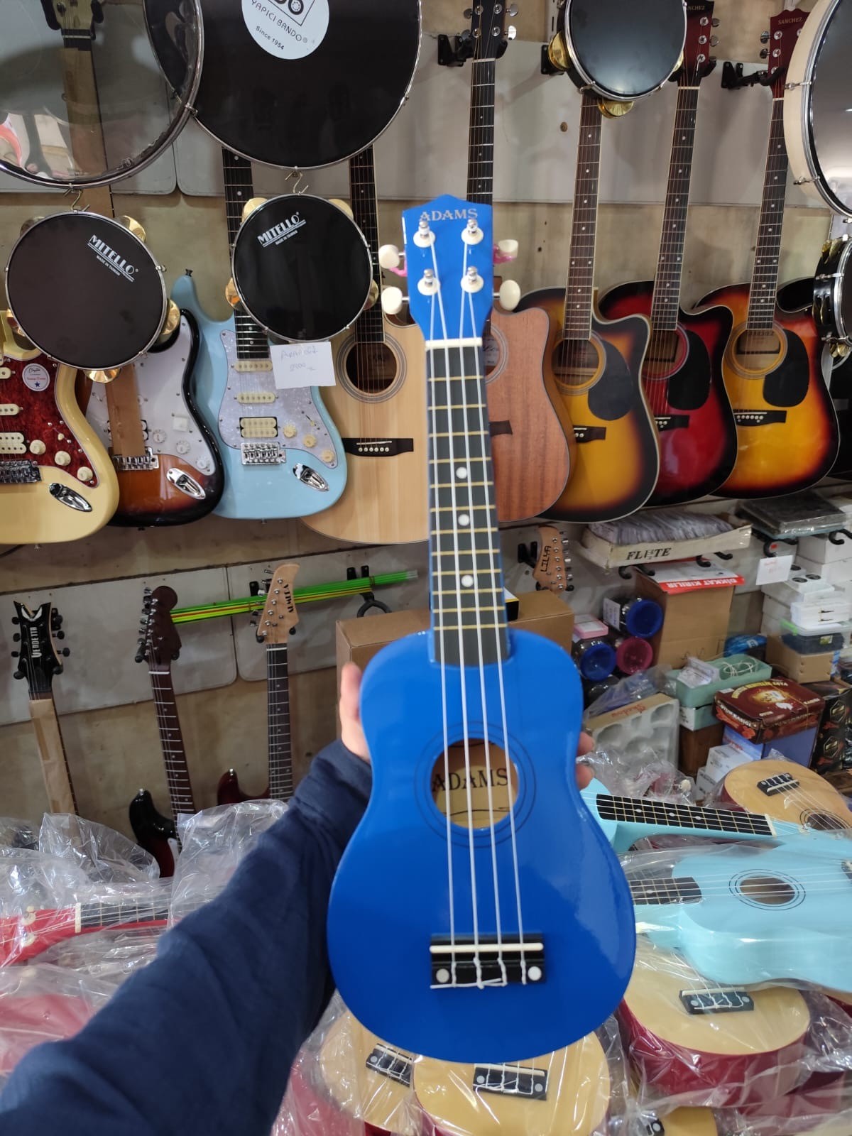 Soprano Ukulele Mavi 4 Telli Çocuk Ukulele